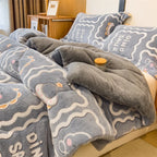 Thick Warm Lamb Fleece Blanket and Soft Milk Fleece Comforter