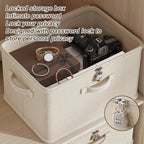 Large Stackable Storage Box with Combination Lock and Handle