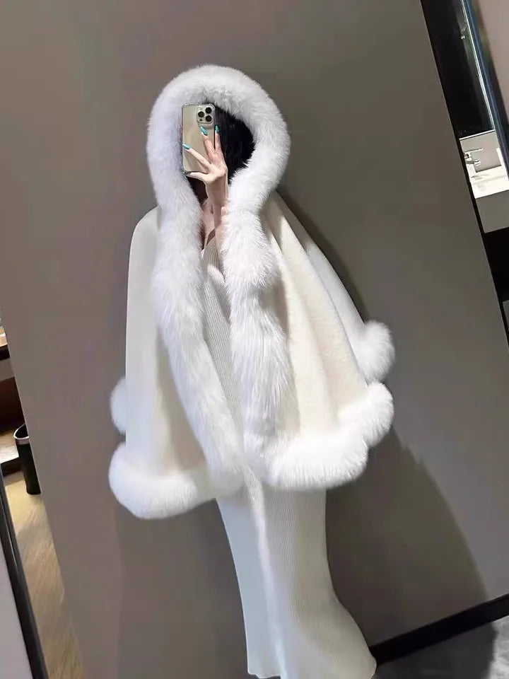 Women's Thick Warm Hooded Faux Fur Coat