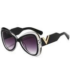 Women's Trendy Cat Eye Butterfly Oversized Sunglasses