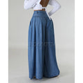 High-Waist Straight Leg Jeans with Chain Accents Women's Denim Trousers