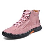 Men's Fashion Split Leather Handmade Casual Ankle Boots 2317-1