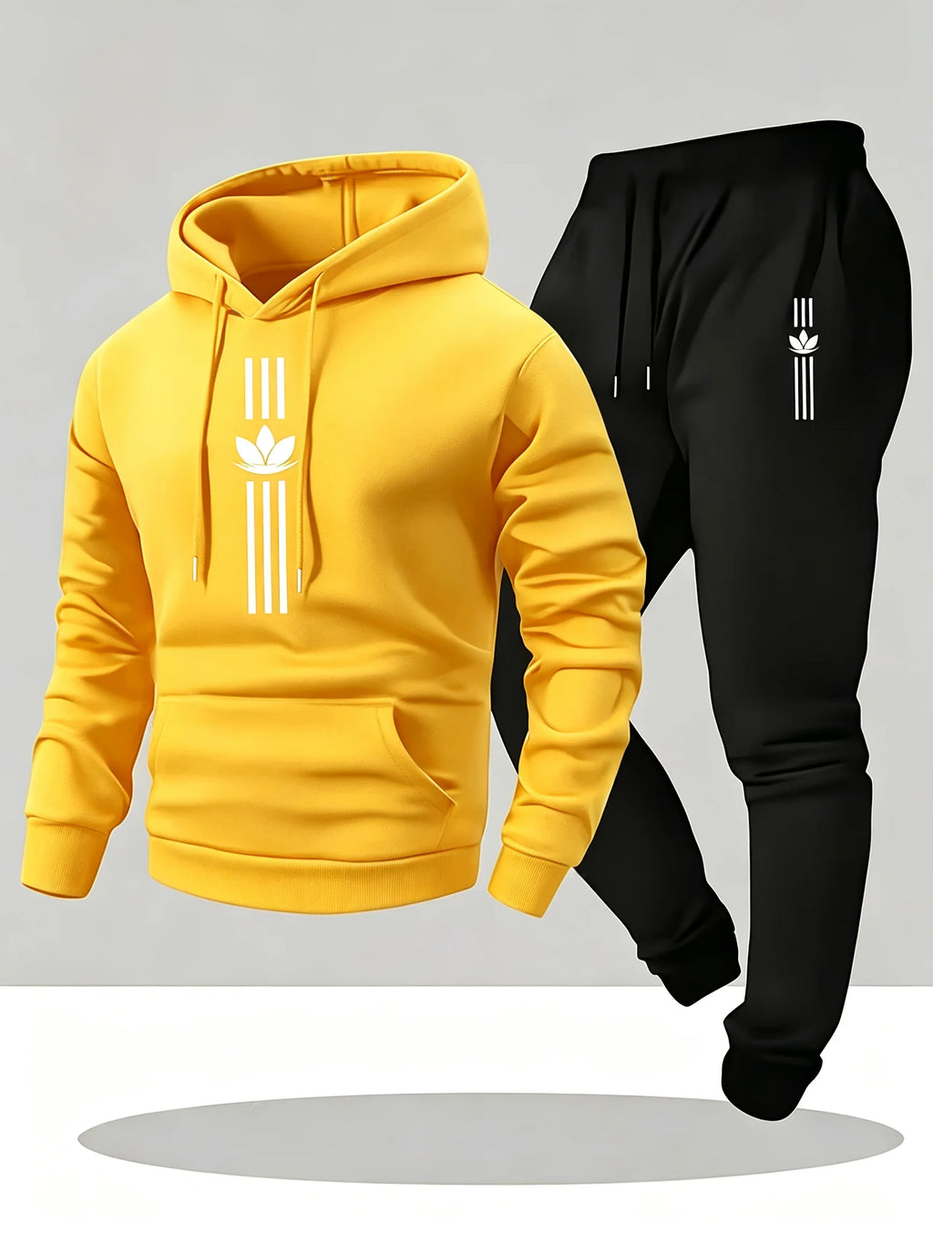 Men's Casual Hoodie and Sweatpants Two Piece Tracksuit Set