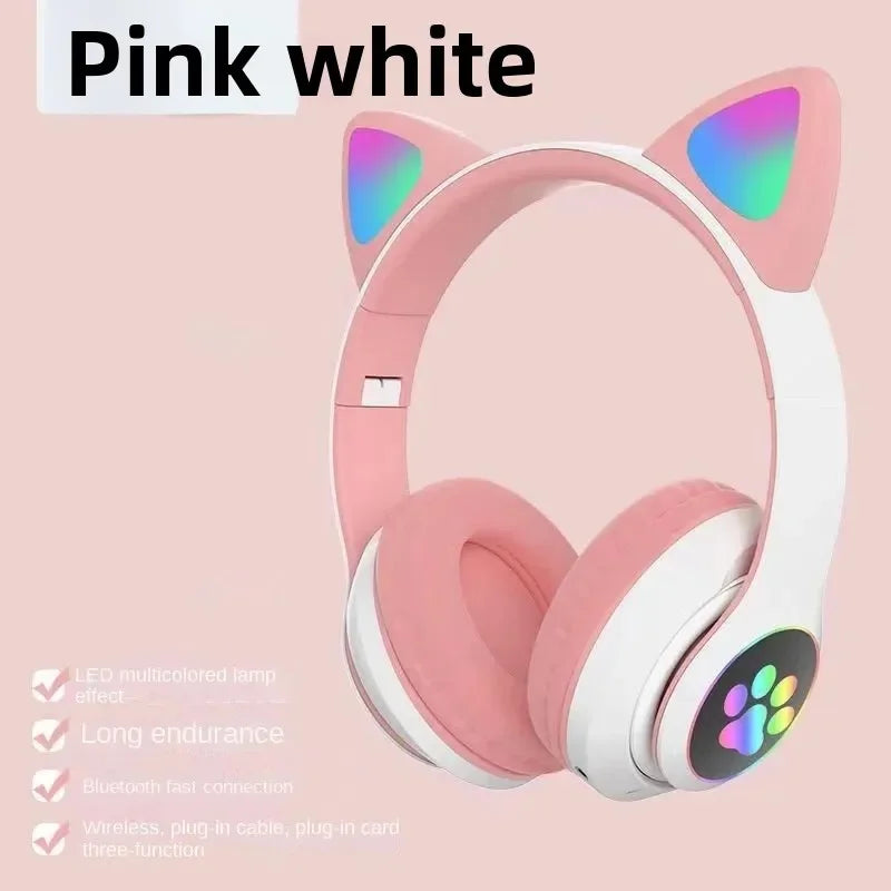 Illuminated Cat Ear Wireless Bluetooth Over-Ear Headset STN-28