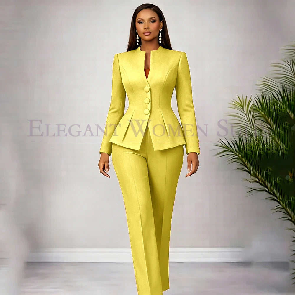Men's Tailored Two-Piece Blazer and Pants Suit