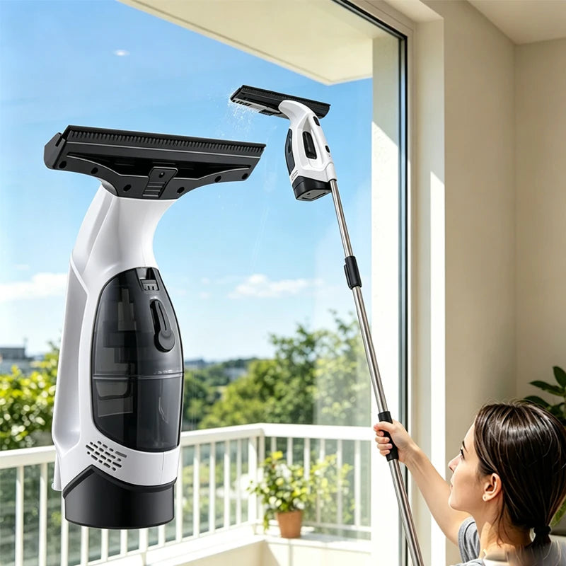 Electric Handheld Window Cleaner and Scrubber with Rechargeable Design