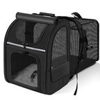 Expandable Pet Carrier Backpack Breathable Travel Bag for Cats and Small Dogs