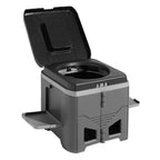 Portable Folding Camping Toilet with Lid and 330-lb Load Capacity