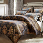 European Satin Jacquard Duvet Cover and Smooth Bedding Set