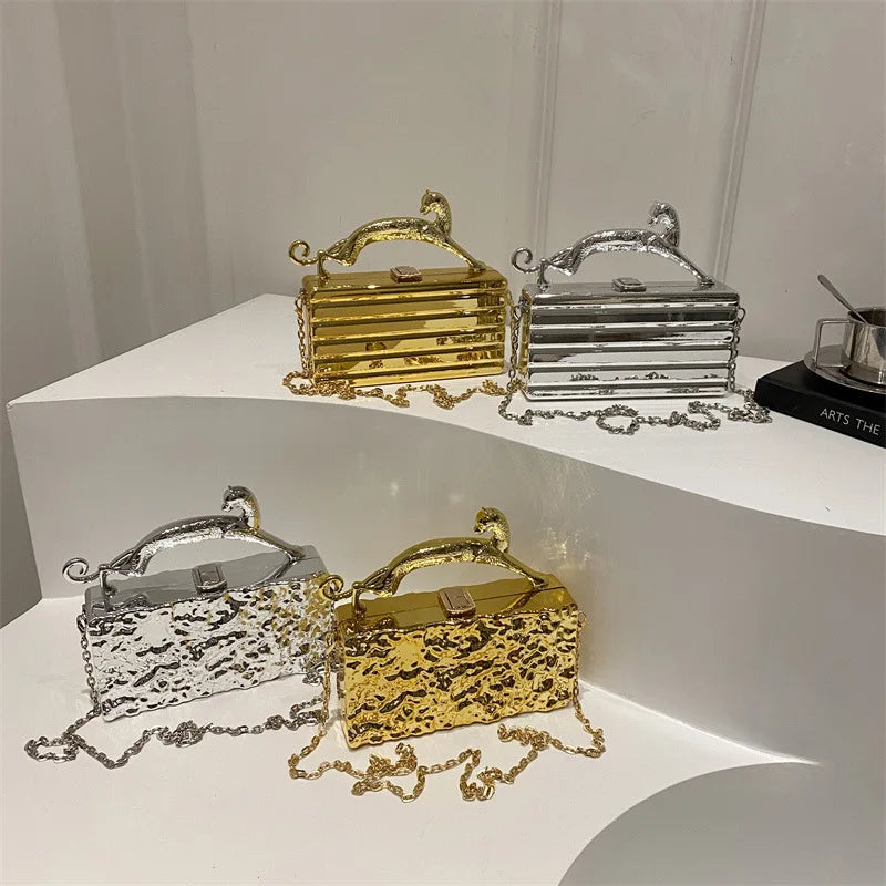 Women's Fashion Acrylic Chain Crossbody Shoulder Bag Purse