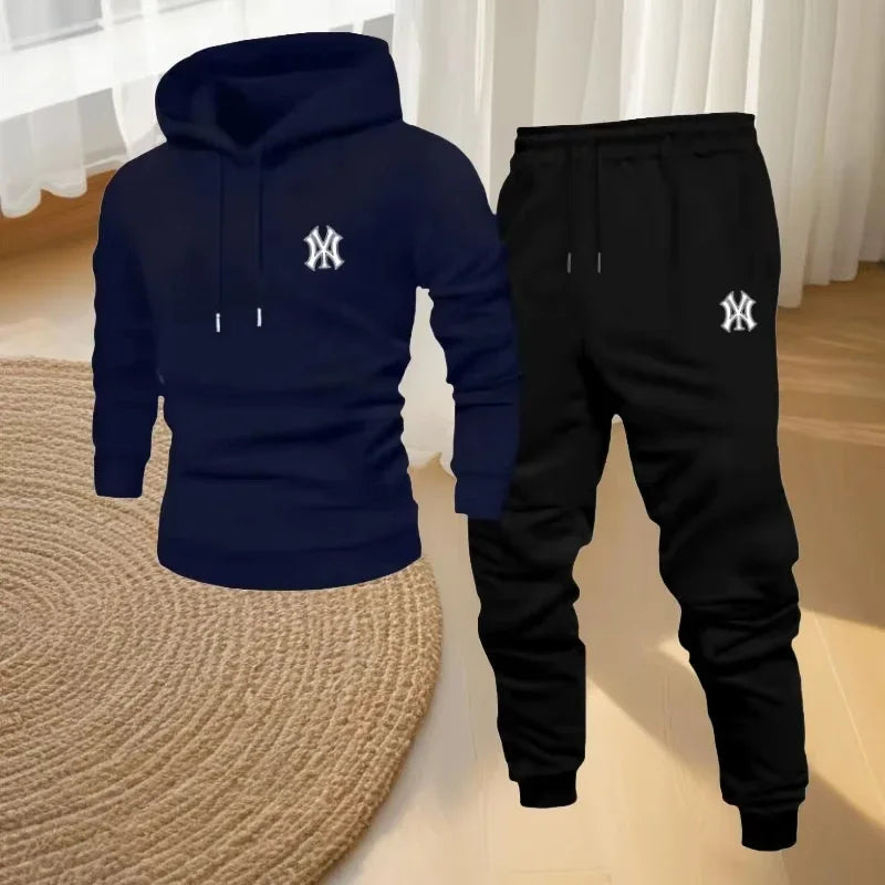 Men's Casual Hoodie and Sweatpants Two Piece Tracksuit Set