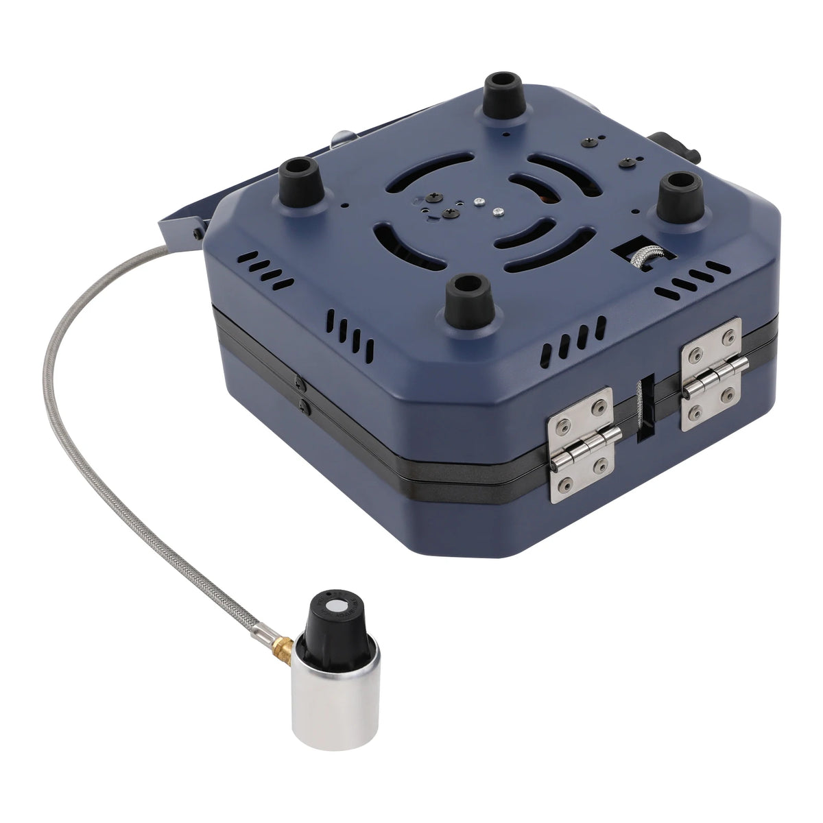 Folding 2-Burner Camping Gas Stove with Non-Stick Grill Pan