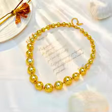 Women's Fashion Trendy Geometric Ball Chain Pendant Necklace