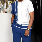 Men's Oversized 3D Printed T-Shirt and Pants 2-Piece Set