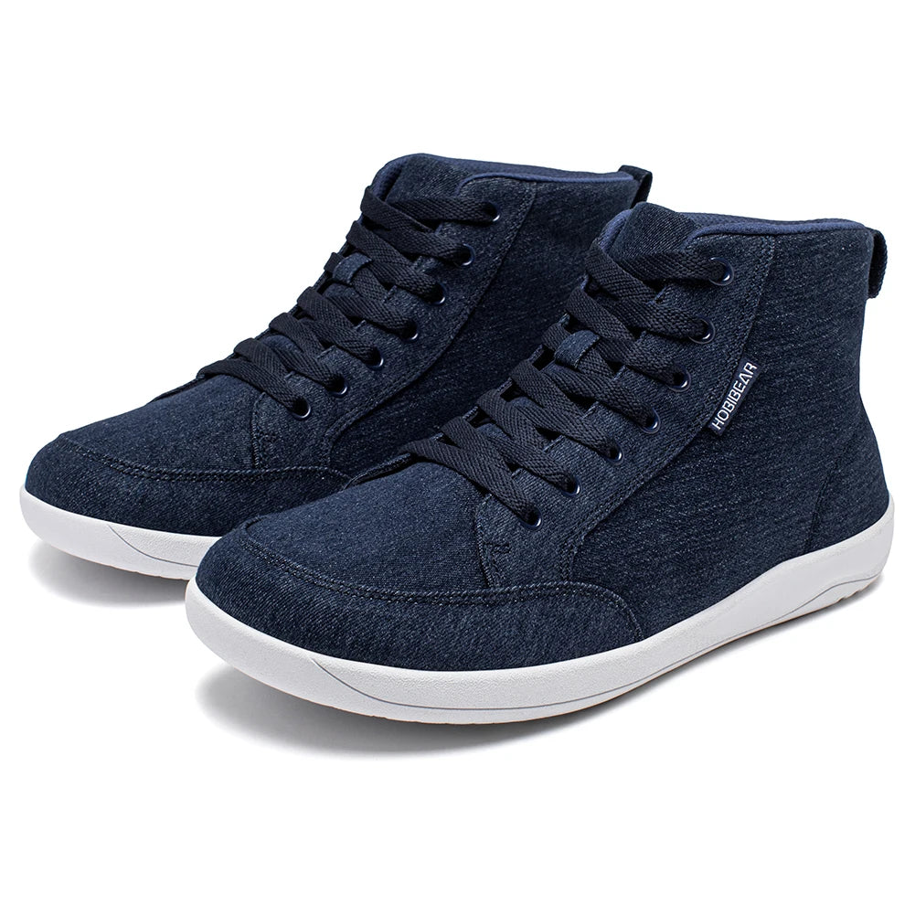 Unisex Mid-Top Canvas Wide Toe Box Barefoot Walking Shoes