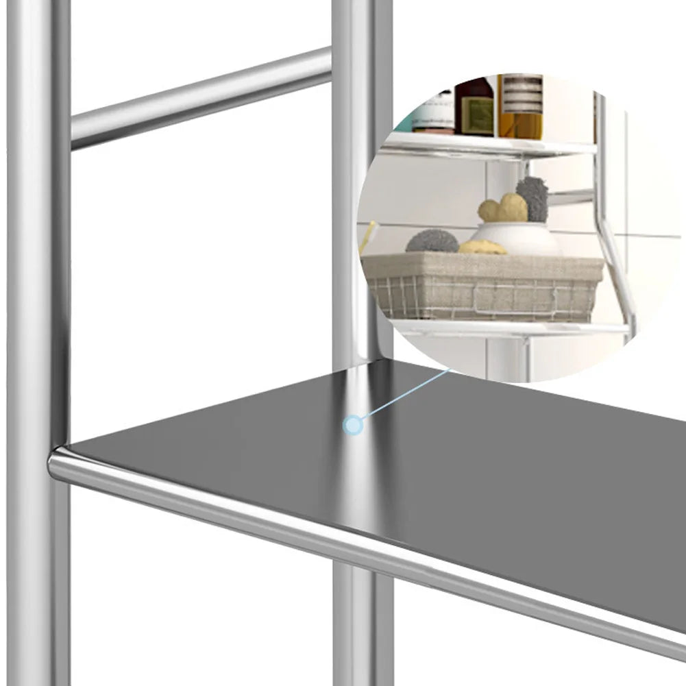 Freestanding Over The Toilet Storage Shelf with Paper Holder