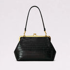 Women's Retro Kiss Lock Frame Shoulder Clutch Bag