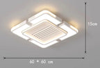 Modern Minimalist LED Ceiling Fan Light with Remote Control
