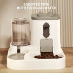 2-in-1 Automatic Cat Feeder and Water Dispenser Dual Pet Bowl for Small Dogs and Kittens