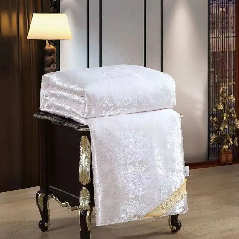 Mulberry Silk Jacquard Duvet Cover and Satin Bedding Set