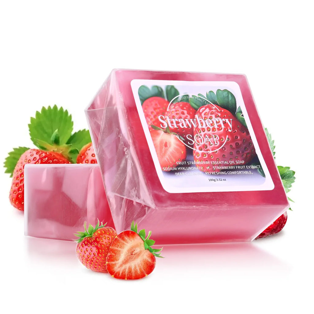 Strawberry Plant Essential Oil Handmade Bath Soap 3.5 oz