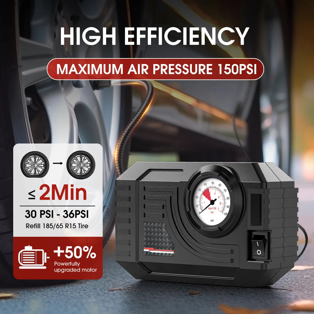 Portable Electric Mini Air Compressor Tire Inflator