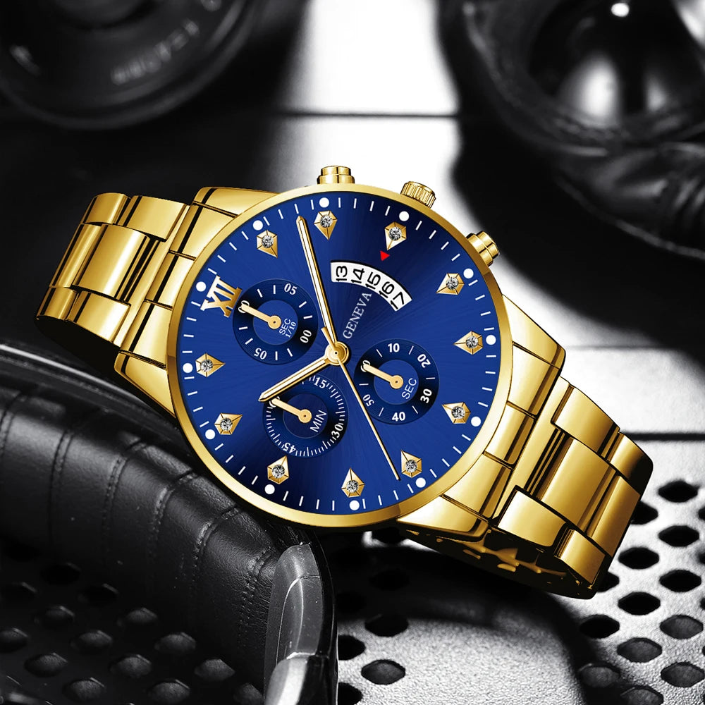 Couple's Alloy Quartz Watch Roman Numeral Round Case
