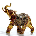 Handcrafted Elephant Resin Statue and Tabletop Shelf Ornament