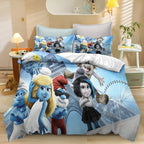 Smurfs Cartoon Duvet Cover and Polyester Bedding Set