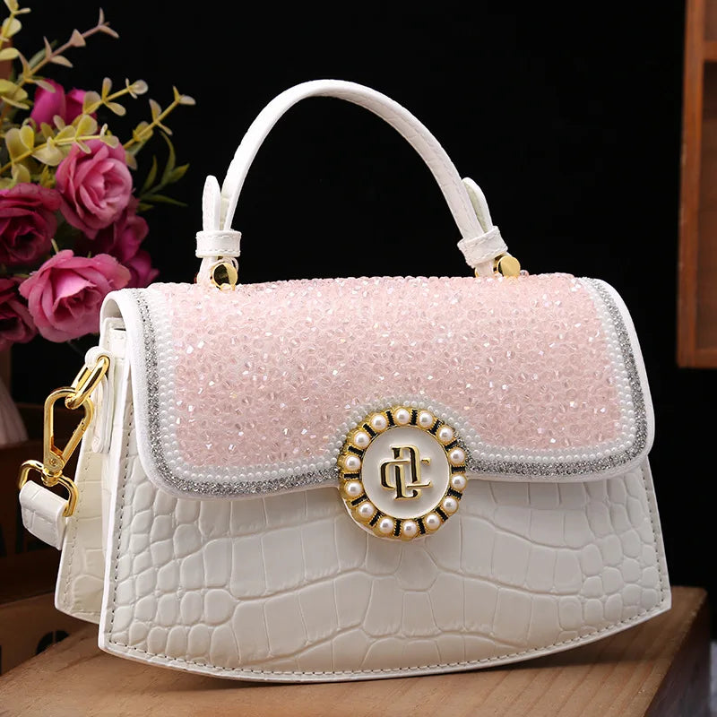 Women's Crocodile Pattern Leather Shoulder Crossbody Bag
