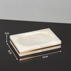 White Onyx Natural Marble Bathroom Accessory Set M28