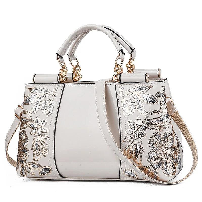 Women's Shiny Patent Leather Shoulder Messenger Bag
