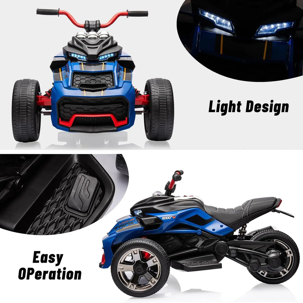Kids 12V Battery Powered Electric Ride on ATV 3 Wheeler Toy Car