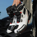 Men's Fashion Leather Breathable Anti-Slip Motorcycle Ankle Boots