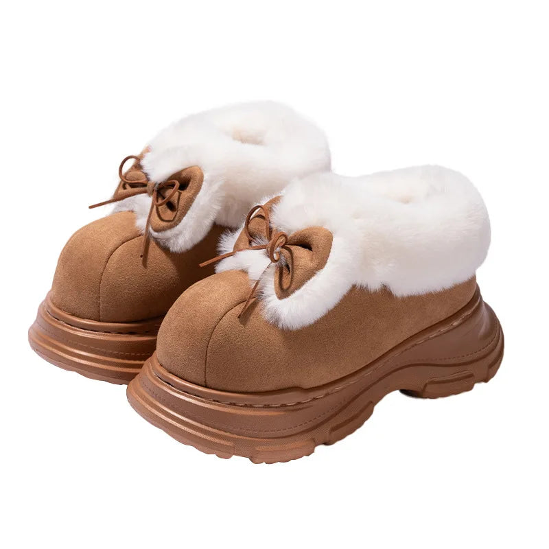 Women's Warm Plush Platform Slipper Boots