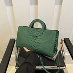 Women's Crocodile Pattern PU Leather Shoulder Bag