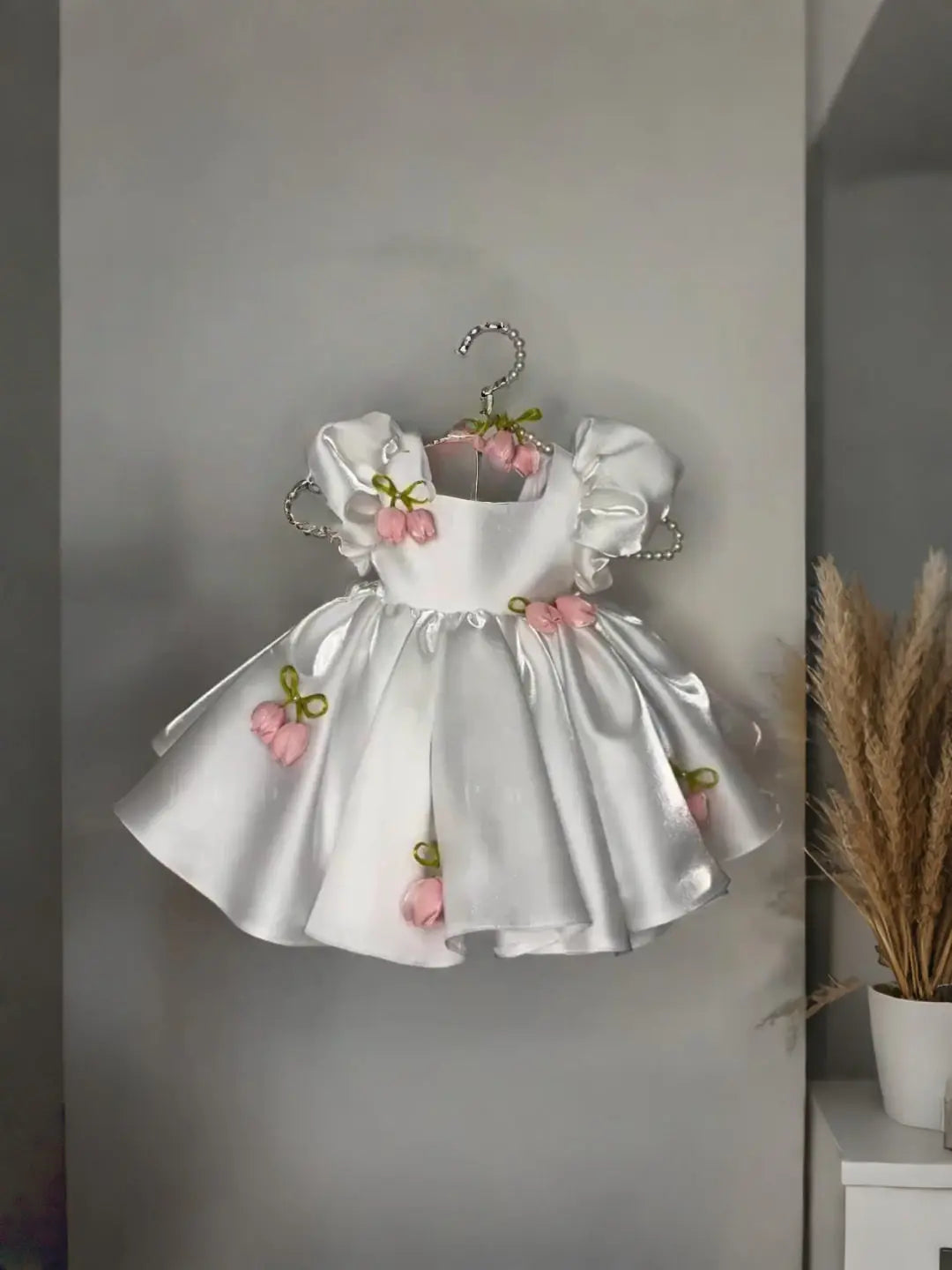 Girls' Tulip Flower Strap Princess Tutu Dress