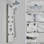 LED Rainfall Shower Panel Tower System with Massage Jets
