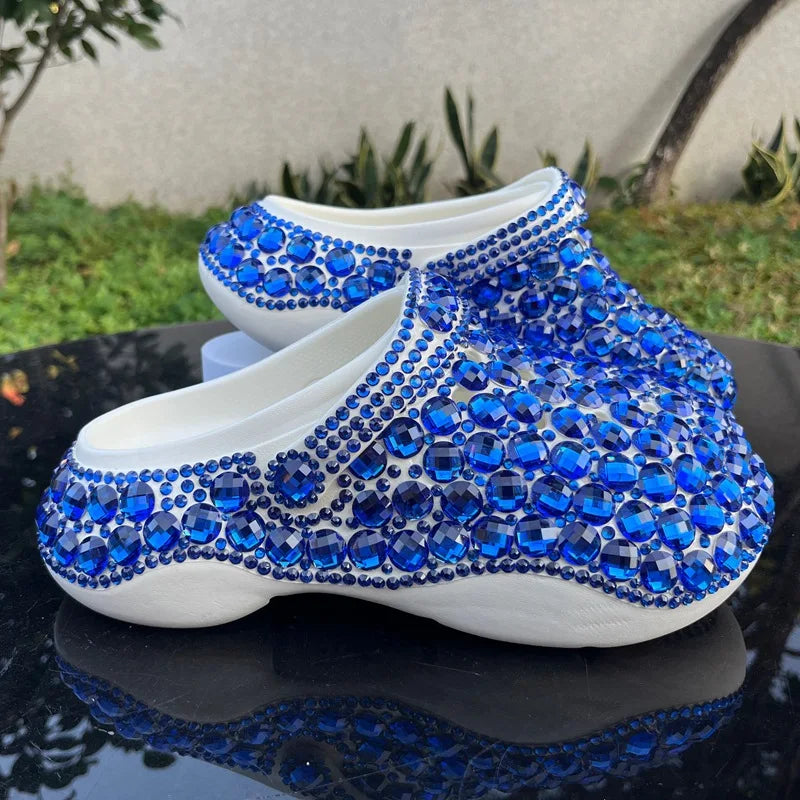 Women's Rhinestone Clogs Summer Beach Sandals EVA Lightweight