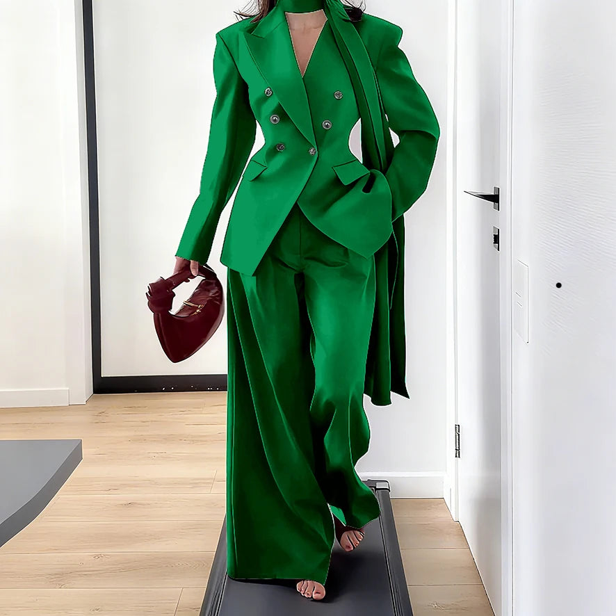 Men's Tailored Two-Piece Blazer and Pants Suit