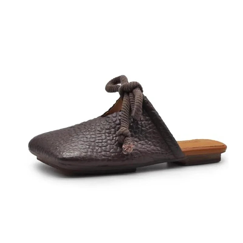 Women's Square Toe Casual Flat Mules