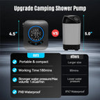 Portable Camping Shower with 1500W Immersion Heater