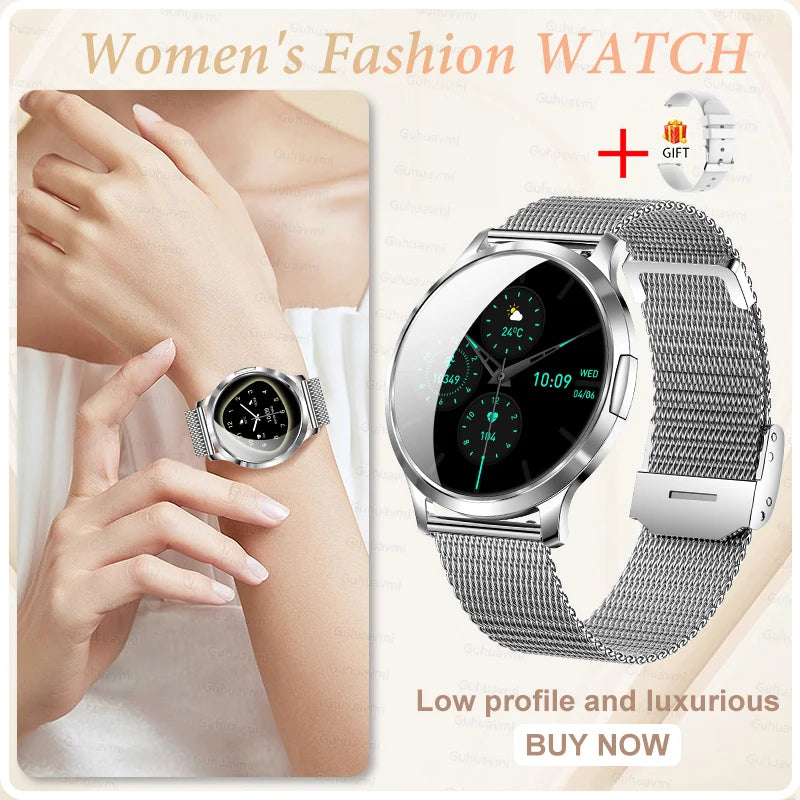 Women's Smart Watch with 1.32" AMOLED Touchscreen and Bluetooth Call