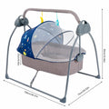 Foldable Baby Cradle Swing and Electric Rocking Bassinet