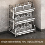 Kitchen Dish Drying Rack and Drainboard Set with Utensil Holder