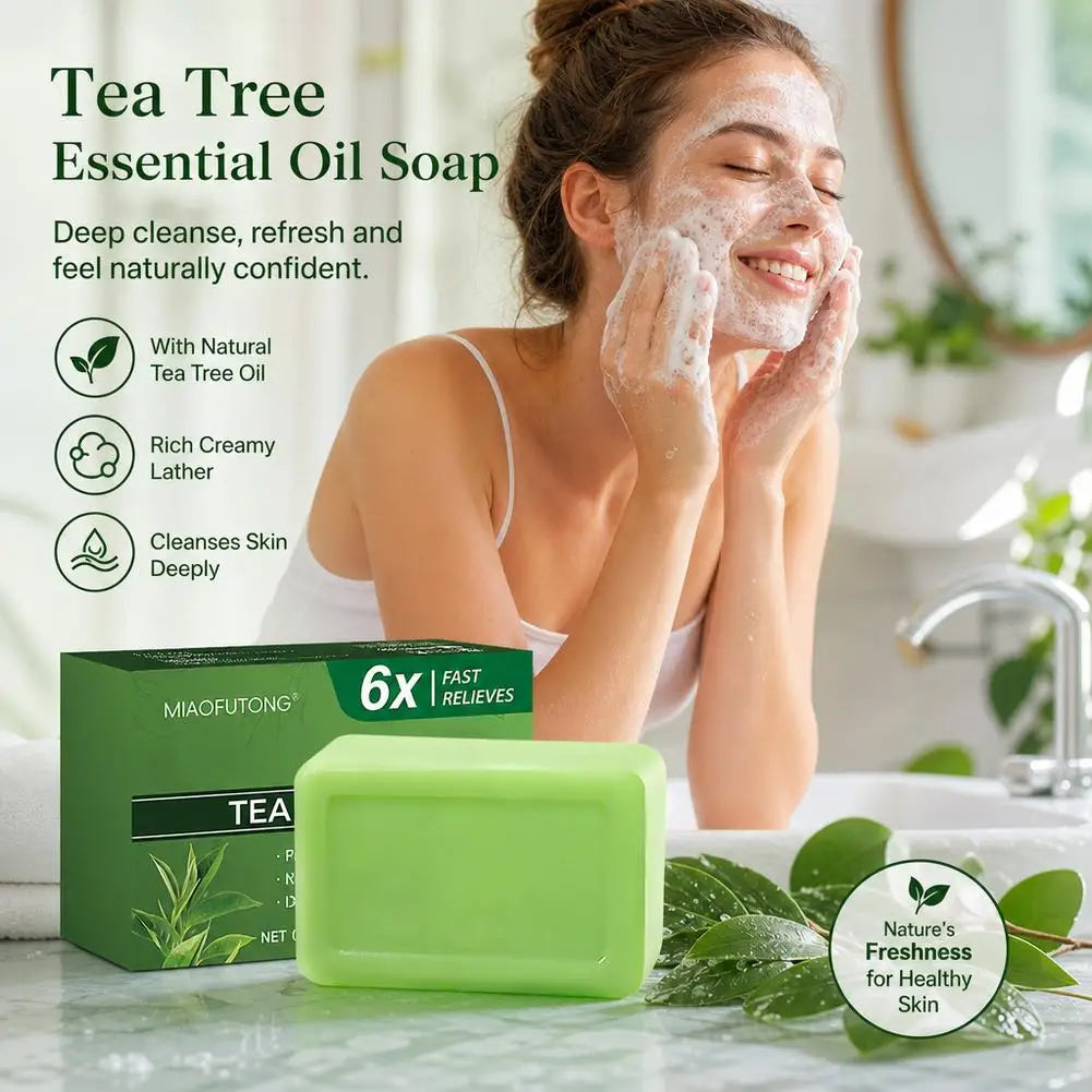 Natural Tea Tree Oil Cleansing Face Body Soap Bar 3.5 oz