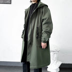 Men's Loose Fit Korean Style Casual Trench Long Coat