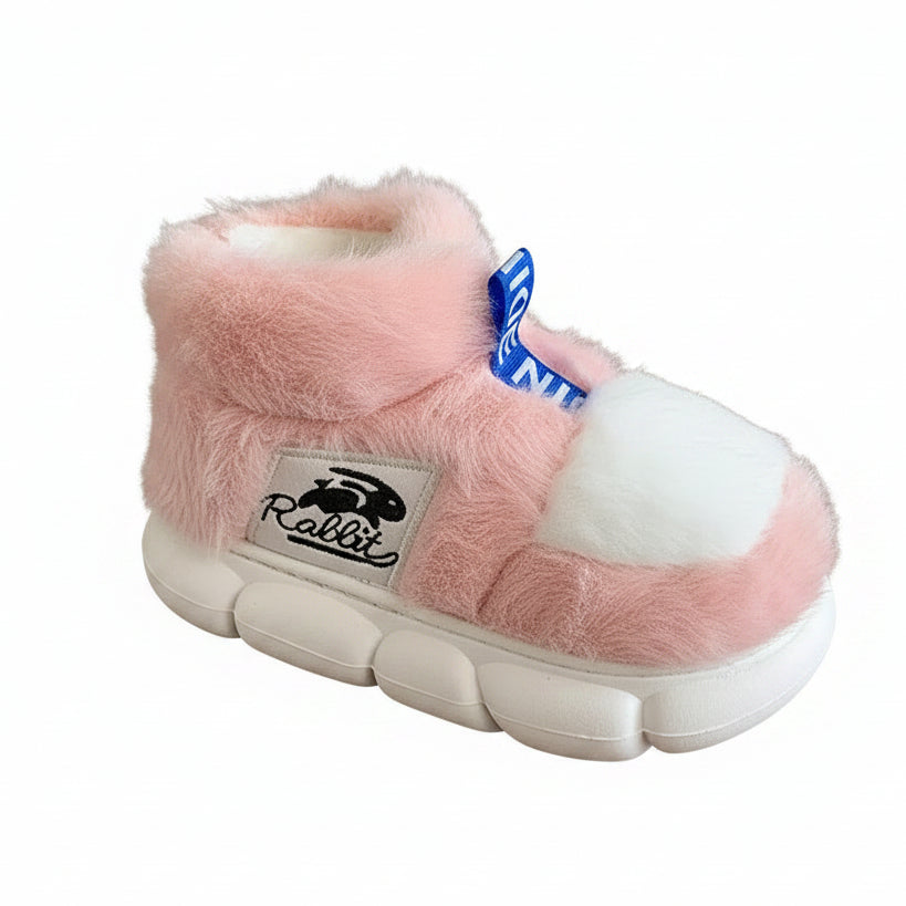Winter Warm Plush Platform Slippers Unisex High Top Snow Boots