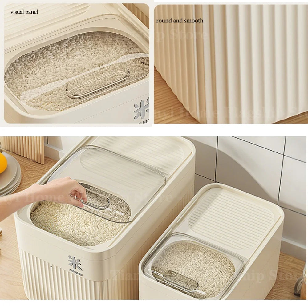 Airtight Kitchen Rice Storage Box and Dry Grain Container