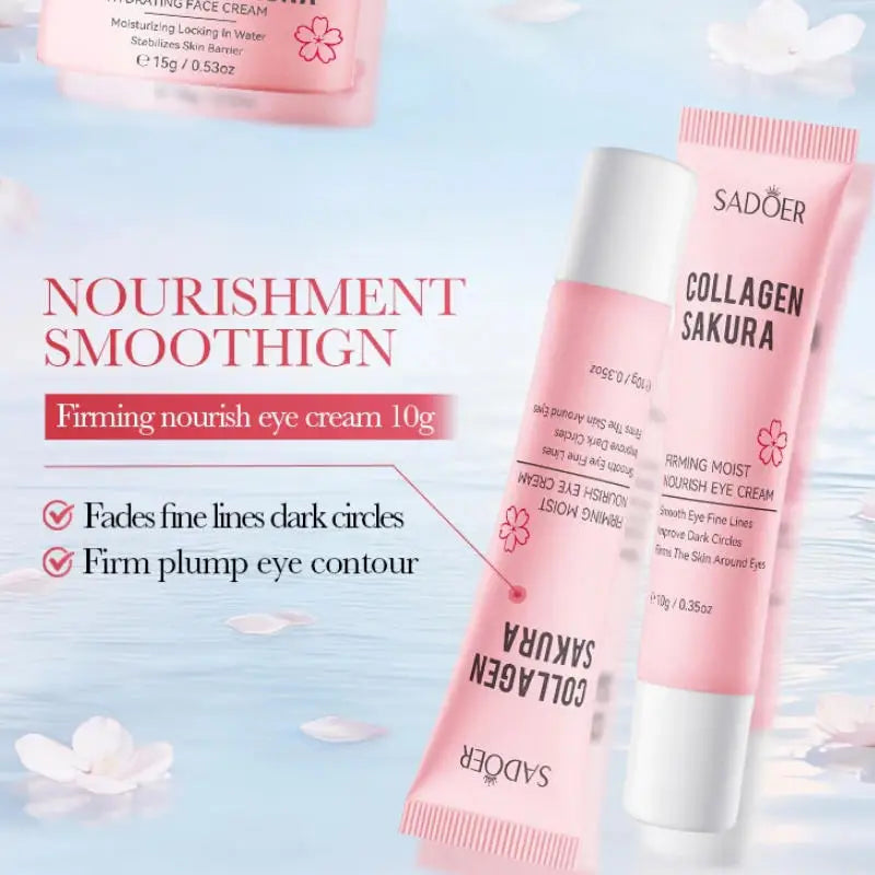 Sakura Moisturizing Face Skin Care 6-Piece Travel Set